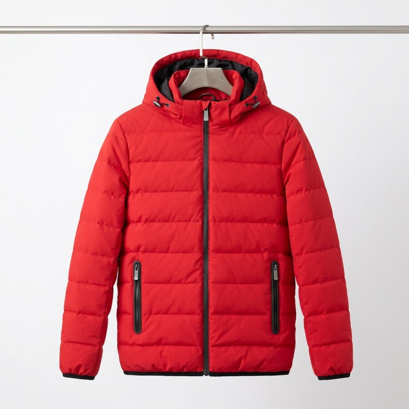 Men Fake Down Puffer Jacket