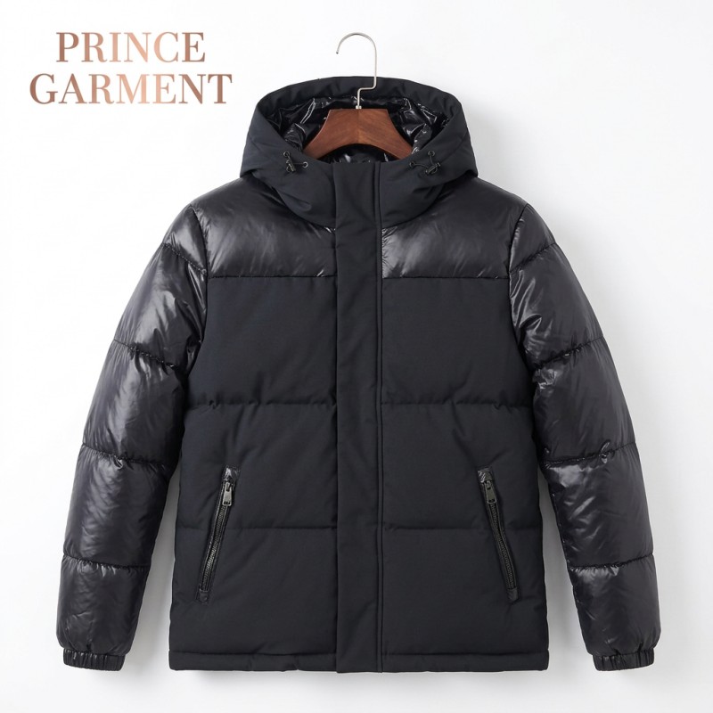 Men Fake Down Parka Jacket