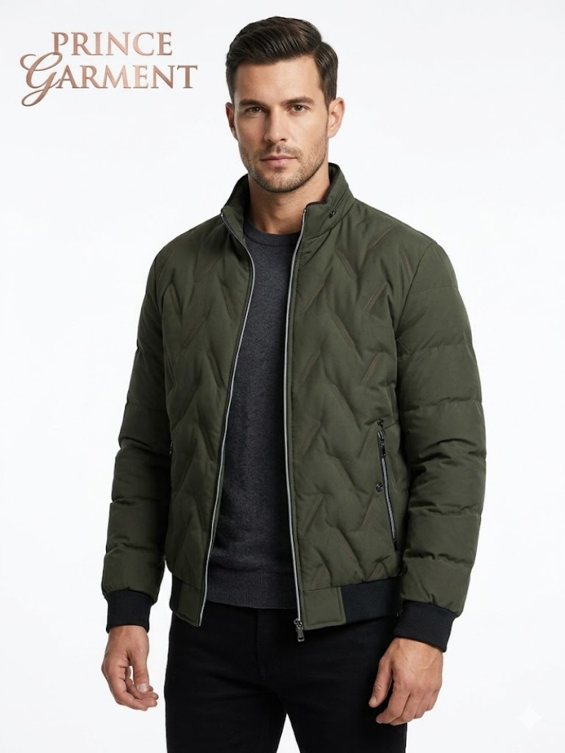 Men quilted DOWN JACKET