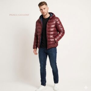 Men Fake DOWN Hooded JACKET