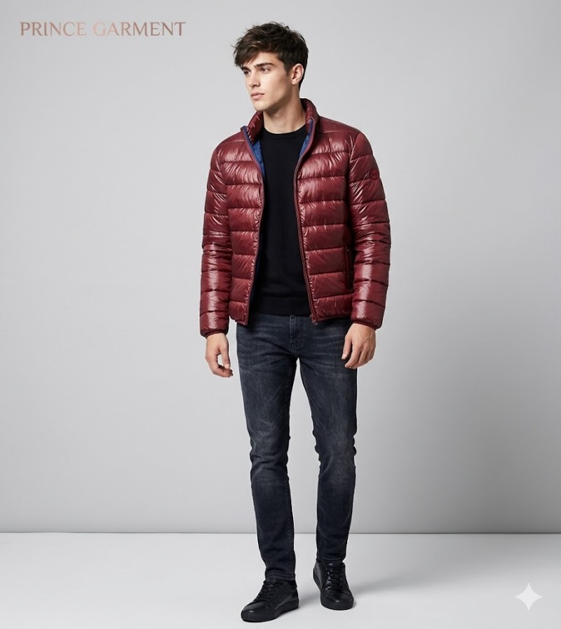 Men Fake DOWN Quilted JACKET