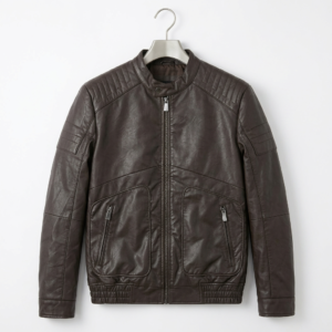 MEN LEATHER BOMBER JACKET