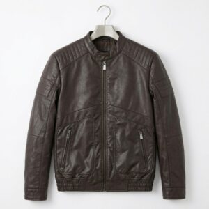 Men Pu LEATHER Washed JACKET